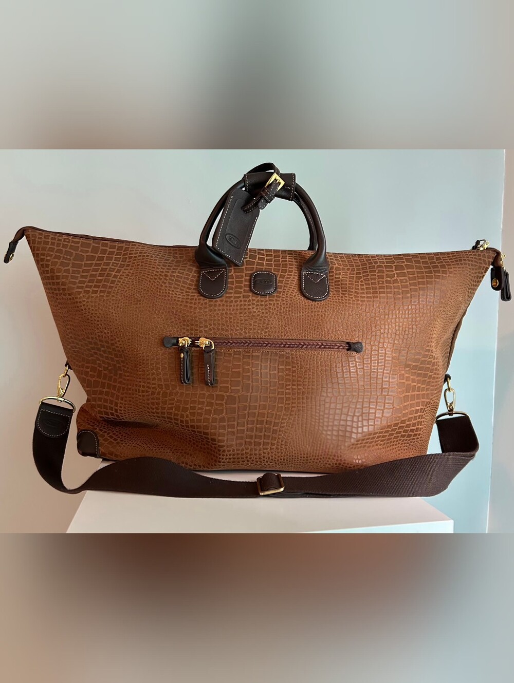 Bric's Vintage Leather Weekender Bag